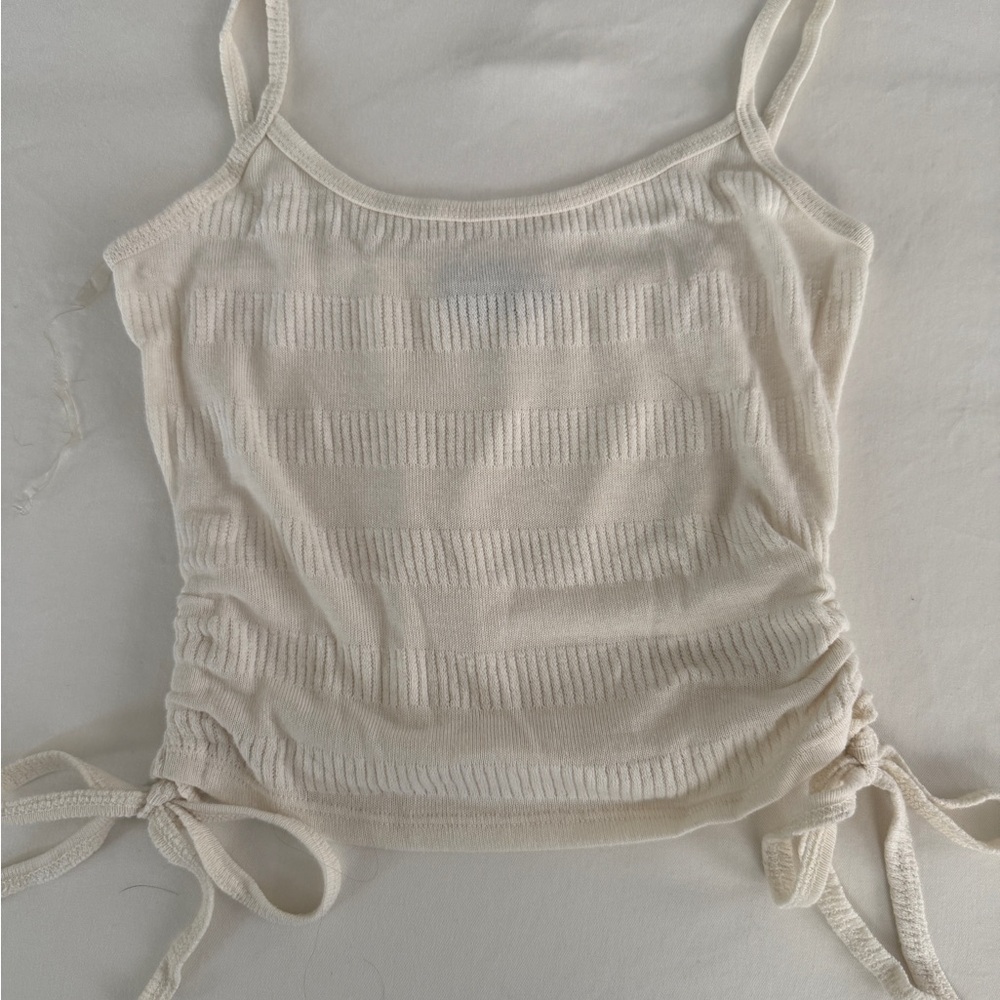 Sky and Sparrow Ivory Knit Tank Top